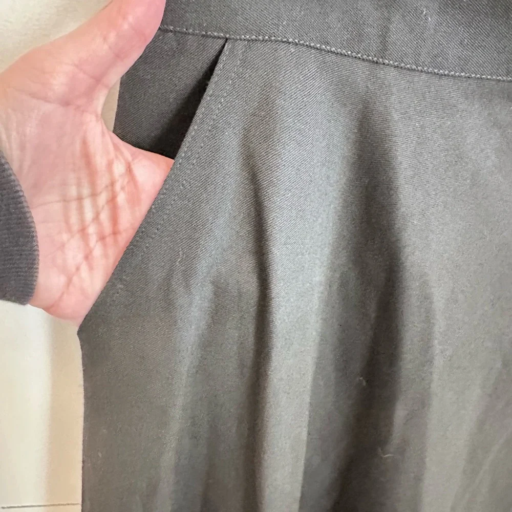 NWT 16 TALBOTS Black Made in the USA 100% wool maxi skirt old money quiet luxury - Picture 3 of 11